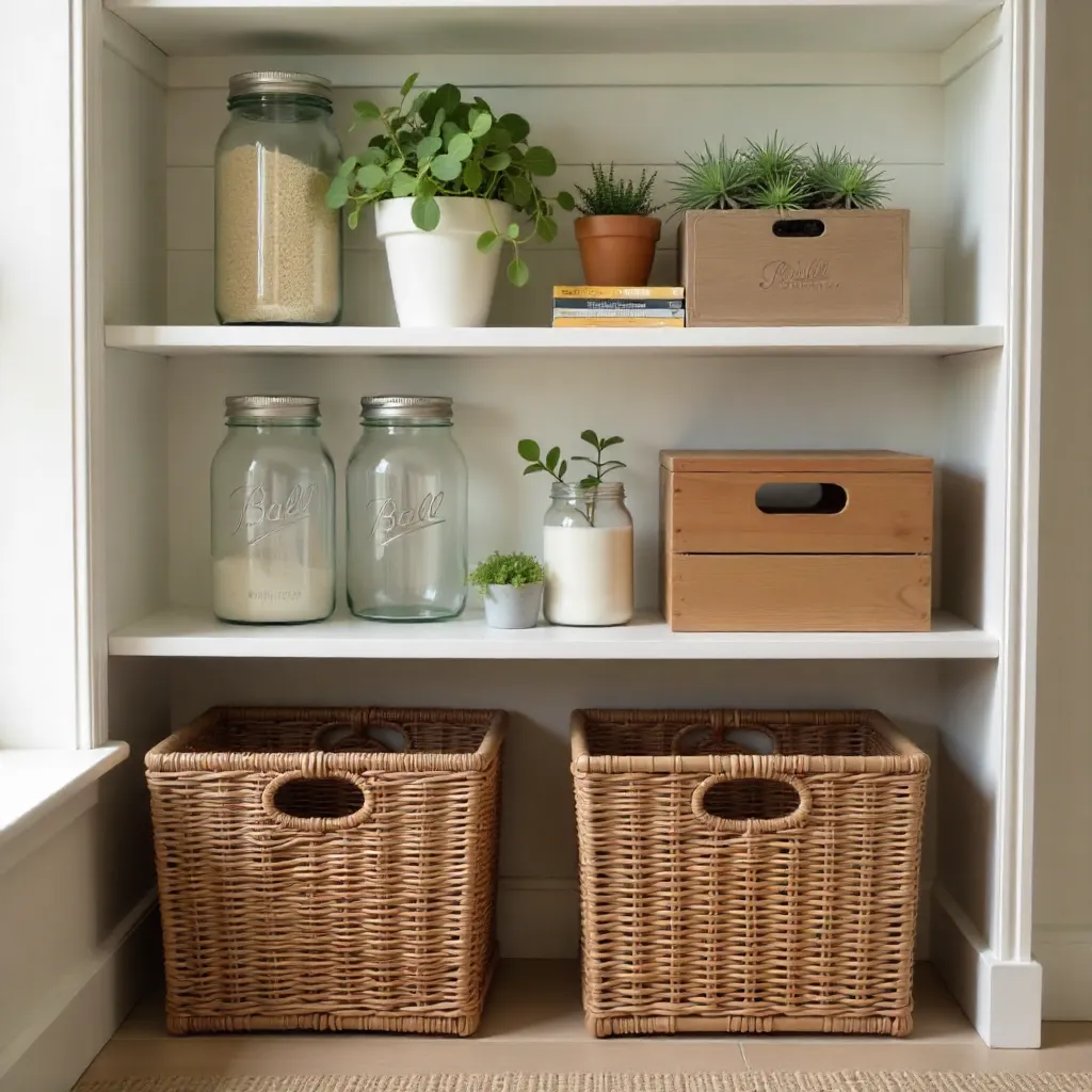 Glass jars and containers for storage