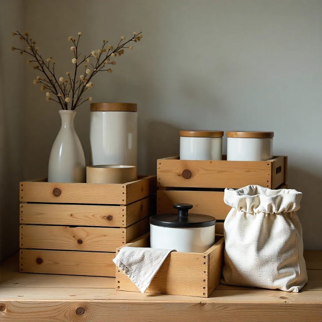 Bamboo storage baskets and organizers